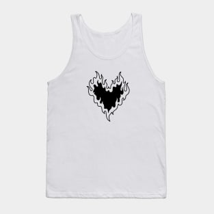 heart on fire Tank Top